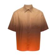 Korte Mouw Shirt 23 Msgm , Orange , Heren