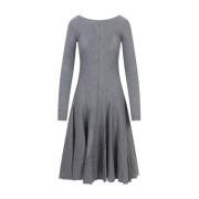 Grijze Wol A-lijn Jurk Aw23 Khaite , Gray , Dames