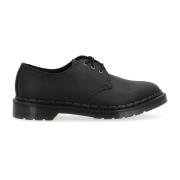 Zwarte Gehamerde Leren Derby Schoen Dr. Martens , Black , Heren