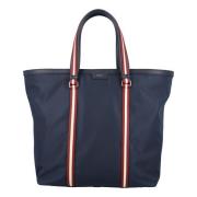 Stijlvolle Code Tote Tas Bally , Blue , Heren