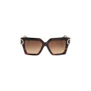 Zonnebril met logo Valentino , Brown , Unisex