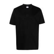 Reguliere T-shirt in wit C.p. Company , Black , Heren