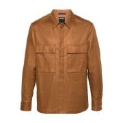 Stijlvolle Overshirt voor Mannen Ermenegildo Zegna , Brown , Heren