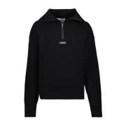 Zip-up Turtleneck Sweater Coperni , Black , Heren