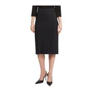 Zwarte Midi Rok - Elegant en veelzijdig Elena Mirò , Black , Dames