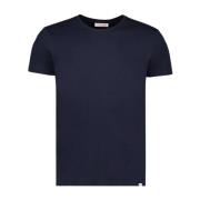 Luxe Katoen Zijde T-shirt Orlebar Brown , Blue , Heren
