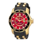 Pro Diver Kwarts Horloge Rode Wijzerplaat Invicta Watches , Yellow , H...