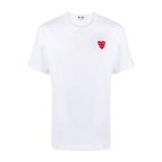 Witte T-shirts en Polos Comme des Garçons Play , White , Heren