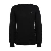 Ronde hals gebreide kleding voor heren Ralph Lauren , Black , Heren