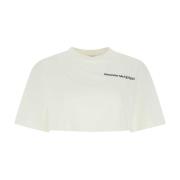 Klassiek Wit Katoenen T-Shirt Alexander McQueen , White , Dames