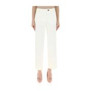 Crème Cropped Palazzo Broek Marella , Beige , Dames