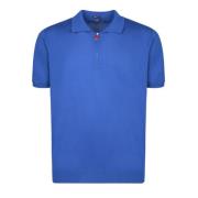 Blauwe T-shirts & Polos voor mannen Kiton , Blue , Heren