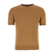 Karamel Katoenen Sweatshirt Z Zegna , Brown , Heren