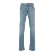 Heldere Blauwe Slim Fit Jeans Jacob Cohën , Blue , Heren