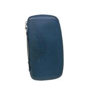 Pre-owned Leather clutches Louis Vuitton Vintage , Blue , Dames