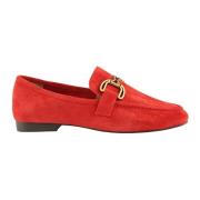 Rode Suède Loafer Schoen Bibi Lou , Red , Dames