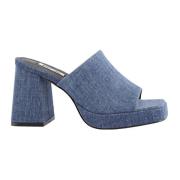 Blauwe Jeans Ciabatta Sandalen Bibi Lou , Blue , Dames