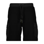 Logo Patch Flared Shorts Moncler , Black , Heren