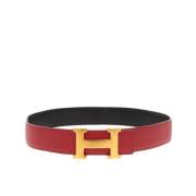 Pre-owned Leather belts Hermès Vintage , Red , Dames