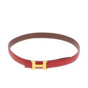 Pre-owned Leather belts Hermès Vintage , Red , Dames