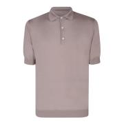 Beige Polo Shirt Korte Mouw Lardini , Beige , Heren