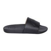 Zwarte Leren Sandalen Ss24 Brioni , Black , Heren