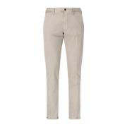 Beige Slim Katoenen Broek Incotex , Beige , Heren