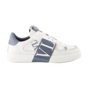 Ronde Leren Sneakers met Logo Linten Valentino Garavani , Multicolor ,...