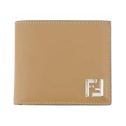 Vierkante Portemonnee met FF Print Fendi , Brown , Heren