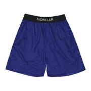 Logo Zwemshorts Moncler , Blue , Heren