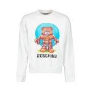 Robot Teddy Sweatshirt Moschino , White , Heren