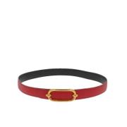 Pre-owned Leather belts Hermès Vintage , Red , Dames