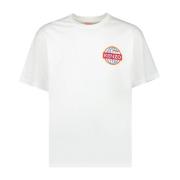 Logo Geborduurd Ronde Hals T-shirt Kenzo , White , Heren