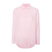 Roze Linnen Klassieke Overhemd MC2 Saint Barth , Pink , Dames