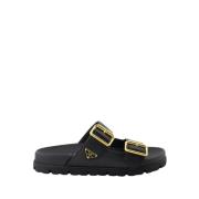 Leren Slippers Prada , Black , Dames