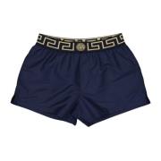 Shorts met Medusa Elastische Band Versace , Blue , Heren