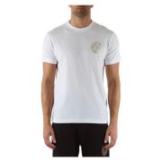 Slim Fit Katoen Logo Print T-shirt Versace Jeans Couture , White , Her...