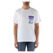 Regular Fit Katoenen T-shirt met Voorzak Versace Jeans Couture , White...