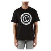 Katoenen logo print regular fit t-shirt Versace Jeans Couture , Black ...