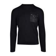 Wol en Re-Nylon Trui Prada , Black , Heren