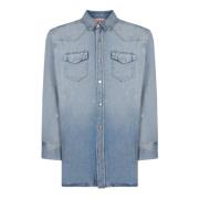 Blauwe Denim Shirt met Zakken Acne Studios , Blue , Heren