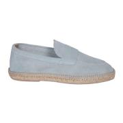 Blauwe Leren Espadrilles Instap Schoenen Lardini , Blue , Heren