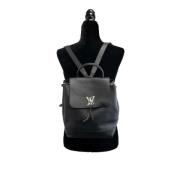 Pre-owned Leather backpacks Louis Vuitton Vintage , Black , Dames