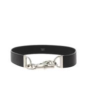 Pre-owned Leather belts Hermès Vintage , Black , Dames