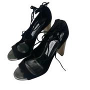 Pre-owned Suede heels Jimmy Choo Pre-owned , Black , Dames