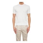 Witte Crewneck Shirt Paolo Pecora , White , Heren