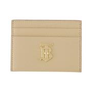 Compacte Kaarthouder Leder Korrel Burberry , Beige , Dames