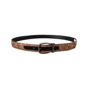 Geëmbosseerd Leren Metalen Gesp Riem Dolce & Gabbana , Multicolor , He...