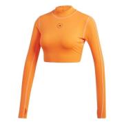 Crop Top in Lichtblauw Adidas by Stella McCartney , Orange , Dames