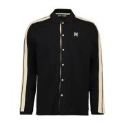 Monogram Shirt Klassiek Lange Mouw Palm Angels , Black , Heren